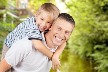 Obraz premium Father, Son, Father's Day.