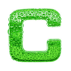 Fresh Green alphabet symbol - letter C