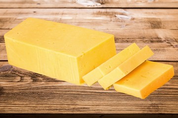 Cheese, Cheddar, Block.