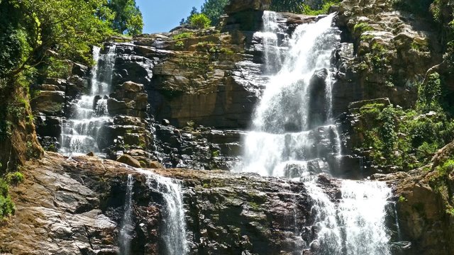 Waterfall Ramboda in Sri Lanka
