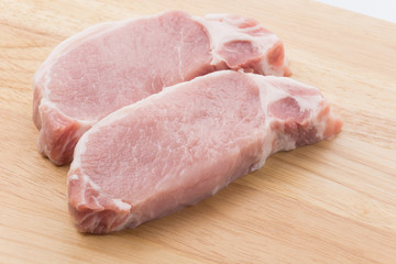 raw meat pork steak