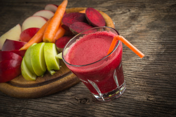 Fresh juice Healthy drink wood