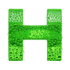 Fresh Green alphabet symbol - letter H