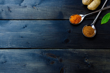 various herbs and spices selection 