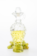 white wine and grapes