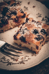 Cherry cake and slices