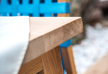 Wooden table detail