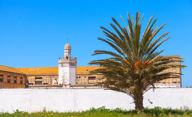 Abandoned buildings with mosque, Tangier