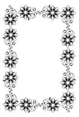 Floral  silhouette frame