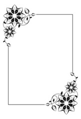Floral  silhouette frame