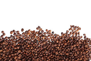 Coffee beans isolated in white background
