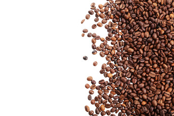 Coffee beans isolated in white background