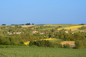 Small village on countryside in Poland - obrazy, fototapety, plakaty