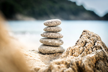 Zen Stones on the beach