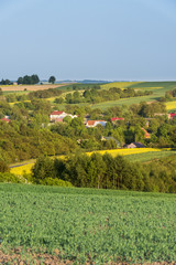 Small village on countryside in Poland
