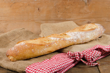 Tasty French baguette