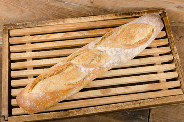 Tasty French baguette