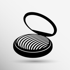 Palette liquid lipsticks flat square icon with