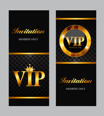VIP Members Card Vector Illustration
