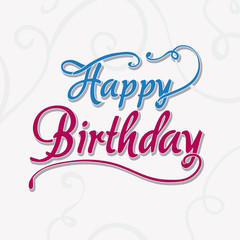 Happy birthday colorful card design.