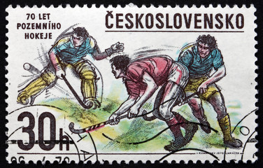 Postage stamp Czechoslovakia 1978 Bandy Hockey, Winter Sport
