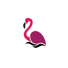 Stylized silhouette of a Flamingo 