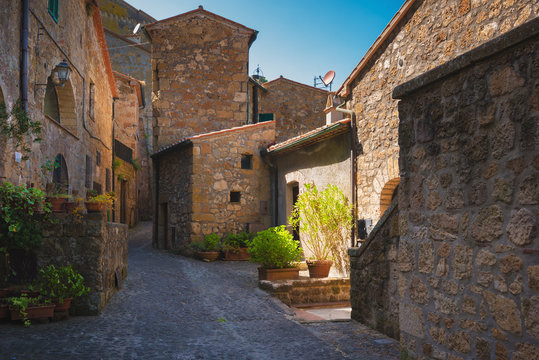 Fototapeta Corners of Tuscan medieval towns in Italy