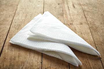white paper napkins