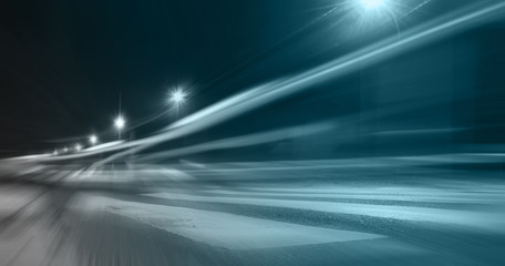 acceleration speed motion on night road