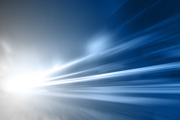 acceleration speed motion on night road