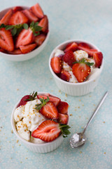 strawberry with ice cream