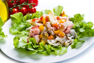 octopus salad with artichoke