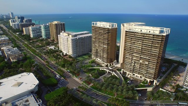 Aerial video Bal Harbour Miami Beach