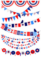 Set American decorations