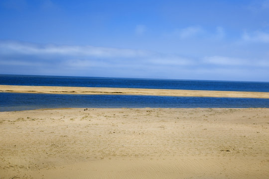 Beach on island of Chappaquiddick in Massachusetts.