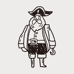 pirate captain doodle