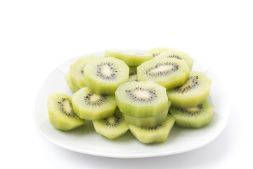 Kiwi fruit isolated on white background