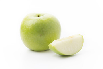 Green apple, isolated on white background