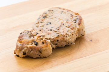 Pork steak with spicy pepper