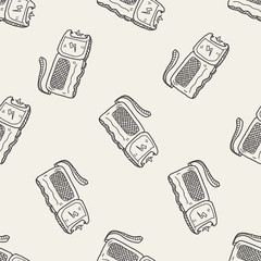 stun gun doodle seamless pattern background