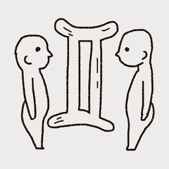 Gemini Constellation doodle