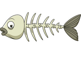 Fish Bone Illustration vector 