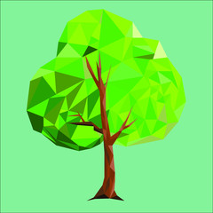 tree low poly green