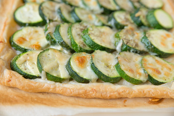 Zucchini Tarte aus Blätterteig