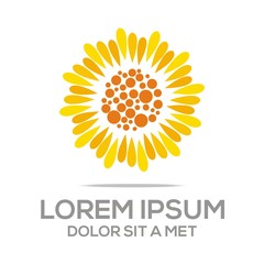 Logo Beauty Sunflower Flora Concept Ecology Natural