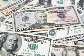 Fototapeta na wymiar American banknotes
