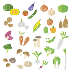 Set of vegetables