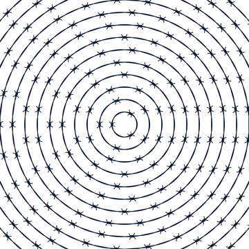 Barbwire round pattern