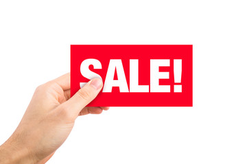 Red Sale Sign Label