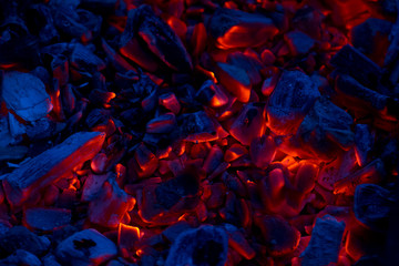 smoldering embers as a background - obrazy, fototapety, plakaty